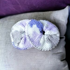 Handmade Soft Knit Scrunchies for Thick Hair Set Of Two